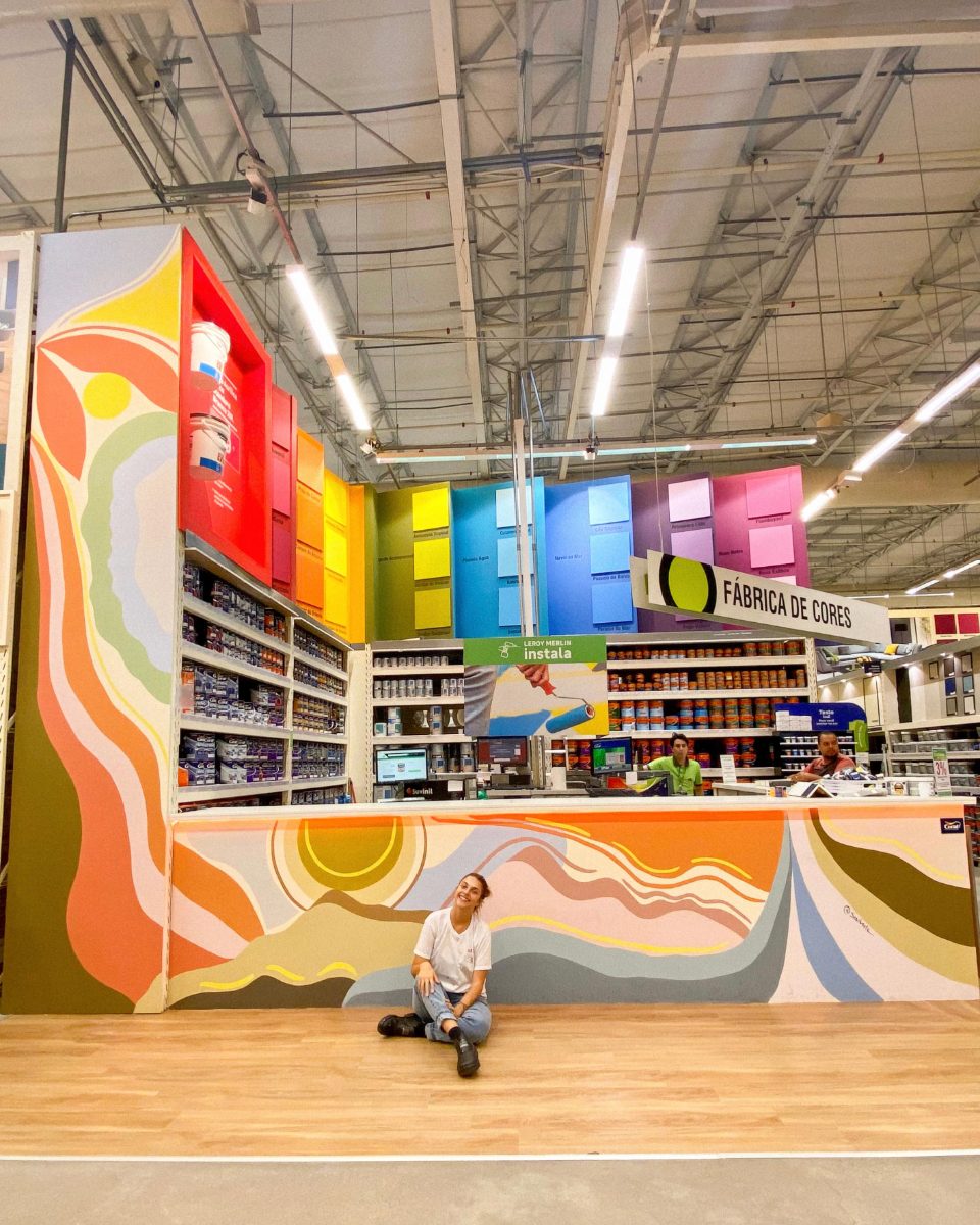 Large mural for the Leroy Merlin paint department, Fábrica de Cores · Souluarte