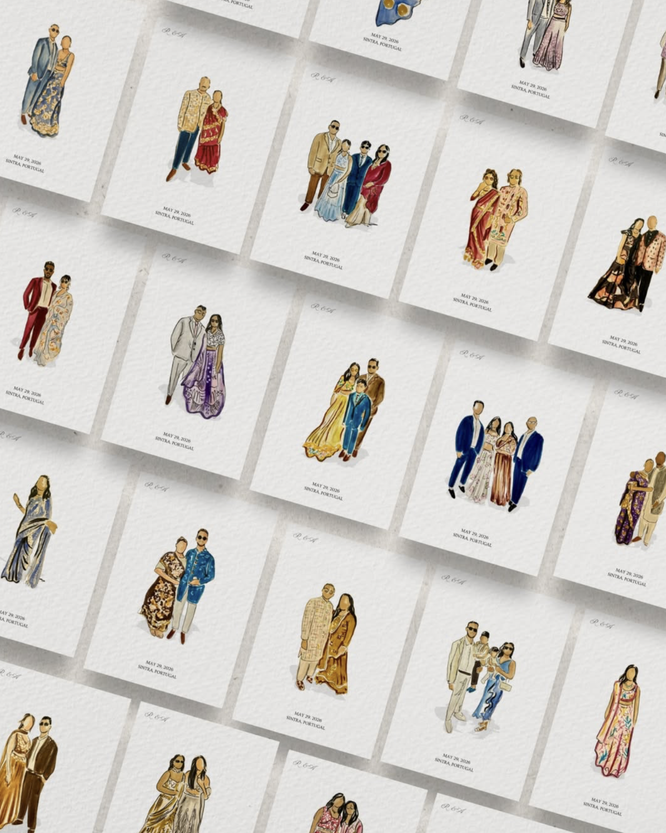 Wedding guest illustration — watercolour